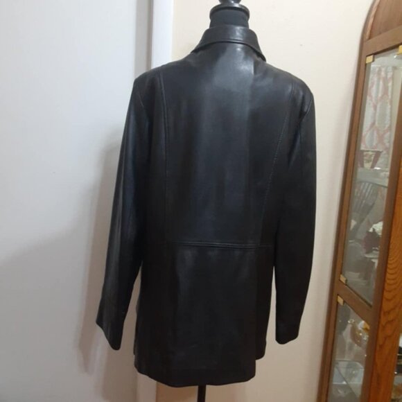 PELLE STUDIO WILSONS LEATHER WOMEN'S BLACK SOFT GENUINE LEATHER COAT Size XL - Picture 9 of 16